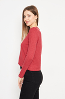 Femmes col rond manches longues haute qualité confortable et élégant haut tricot pull automne hiver vêtements fabricants