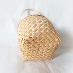 Hand Woven Sustainable Zero-waste <b>Baskets</b> <b>for</b> <b>Gifts</b> Natural Bamboo Candy Fruit <b>Basket</b> With Cheapest Price - Product Image 3