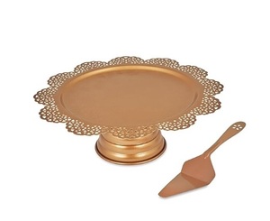 Soporte redondo de metal con acabado dorado para tarta, mesa de tamaño mediano, indio, barato, hecho a mano, precio al por mayor, venta de soporte de metal para tarta - Product Image 5