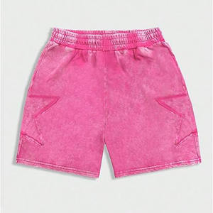 ชุดเซ็ตเสื้อยืดและกางเกงขาสั้น 2 ชิ้น ผ้าฝ้าย 100% คุณภาพสูงจากโรงงาน (OEM)  ย้อมสีแบบ Acid Wash  ปักลาย  เป็นมิตรต่อสิ่งแวดล้อม  ชุดลำลองสำหรับออกกำลังกายและเล่นกีฬา  สำหรับผู้ชาย - Product Image 4