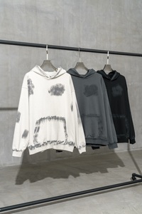 Pull-over surdimensionné à capuche avec logo personnalisé Sweat à capuche délavé à l'acide Pull-over Streetwear pour hommes Sweats à capuche personnalisés pour hommes avec logo personnalisé - Product Image 3