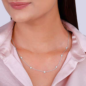 Elegante collar con colgante de Estrella de plata oxidada, joyería fina elegante con colección de dijes, perfecto para bodas o uso diario - Product Image 2