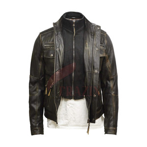 Veste en cuir vieilli de qualité supérieure pour homme 2026 – Couleur personnalisable – 100 % cuir vieilli – Veste d'hiver pour homme en promotion - Product Image 4