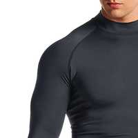 T-shirt de compression à manches longues pour homme, à séchage rapide, en spandex et polyester, haut de sport athlétique