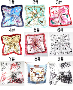 Cheap Price Summer Women Retro Cashew Silk <b>Scarves</b> Soft Floral Printed Square Custom <b>Head</b> Wrap Fashion Satin Silk <b>Scarves</b> - Product Image 3