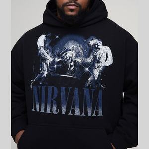 Vente de gros Sweat à capuche en coton saigné à l'acide avec poche Style Boxy surdimensionné Vintage Streetwear Hoodies pour hommes - Product Image 2
