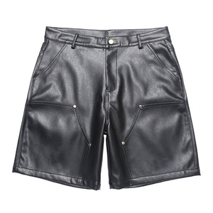 Pantalones Cortos de Cuero Ecológico Transpirables para Hombre, Diseño Casual Premium, Cintura Alta, Durabilidad y Comodidad Diaria - Product Image 1