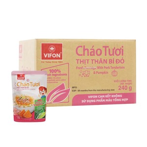 Vifo-n ngon thịt lợn thăn bí ngô Súp ăn liền 240g x 20 túi Cháo tươi cho trẻ em với vị mặn giá tốt - Product Image 2
