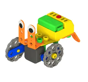 [Roborobo] игрушечный робот лучшего качества, простая игрушка для строительства с мотором и чехлом для батареи, автомобиль, краб-грыжа, динозавр, игрушечный продукт