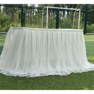 Nappe de table rectangulaire en satin, jetable, en mousseline 100% polyester, imperméable et anti-taches, taille personnalisée pour mariages et fêtes - Product Image 2