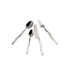 อุปกรณ์ทานอาหารเครื่องเงินเครื่องใช้บนโต๊ะอาหารทำจากสแตนเลสใช้ในบ้านอุปกรณ์ทานอาหารเครื่องใช้บนโต๊ะอาหารอุปกรณ์รับประทานอาหารในงานแต่งงานช้อนในอินเดีย - Product Image 1