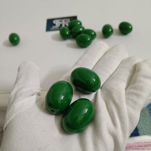 Handmade Eco-Friendly Angel Green Oval Resin <b>Beads</b> Smooth Finish Jewelry Craft Supplies for DIY Projects Beaded Bracelets - Product Image 6