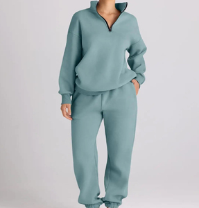 Vente chaude de haute qualité femmes Fitness survêtement grande taille pantalons de survêtement à capuche ensemble imprimé lâche adultes vêtements de sport - Product Image 2