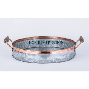 Admirable juego de diseño de 2 mesas de comedor bandejas para servir alimentos diferentes tamaños boda y hoteles Decoración de cocina bandejas seguras para alimentos - Product Image 3