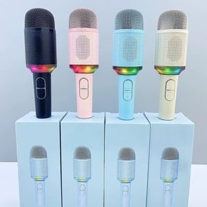 Micrófono de Karaoke Bluetooth portátil con luces RGB, reducción de ruido de canto inalámbrico, para teléfono universal - Product Image 5