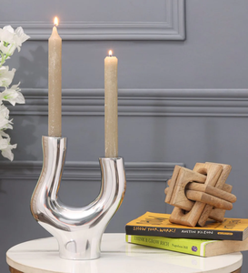 Bougeoir contemporain en aluminium pour décoration événementielle - Product Image 1