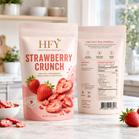 Op maat gemaakte, biologisch afbreekbare staande pouch met venster voor gemengd gedroogd fruit, duurzame voedselverpakking op maat