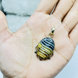 Colgante de ojo de tigre Colgante de Plata de Ley 925 Colgante de piedra preciosa de ojo de tigre Joyería de plata hecha a mano Regalo de joyería de ojo de tigre - Product Image 2