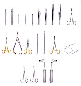 Qnq ชุดเครื่องมือสร้างกระดูกอ่อนใบหูทำจากสเตนเลสสตีล22ชิ้นทำศัลยกรรมด้วยมือ - Product Image 1
