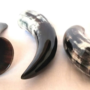 เขาควายธรรมชาติสำหรับดื่ม วัสดุคุณภาพสูง ขัดเงา เป็นมิตรกับสิ่งแวดล้อม ลายสัตว์ - Product Image 1