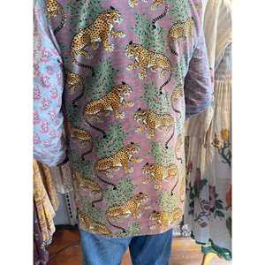 Mens Luxury Vintage Nehru <b>Jacket</b> 'Velvet Jungle Dreaming' <b>Smart</b> Casual Mandarin Collar Zippered Closure Spandex Material XS XL - Product Image 5