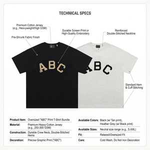 เสื้อยืดโอเวอร์ไซส์ลายกราฟิกสไตล์วินเทจสำหรับผู้ชาย ผ้าฝ้ายหนา 240GSM - Product Image 5