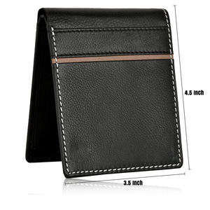 Portefeuille en cuir véritable fait à la main pour hommes qualité supérieure style rayé vintage gravé vente directe du fabricant - Product Image 3