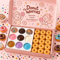 Boîte d'emballage de churros de qualité alimentaire avec logo personnalisé avec gobelet à trempette Boîte en carton pour collation, bonbon, gâteau, dessert Boîte à emporter