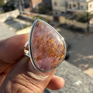 Anillo de Plata 925 con Piedra de Siete Melodías Super Seven, Joyería Hecha a Mano, Venta al por Mayor - Product Image 4