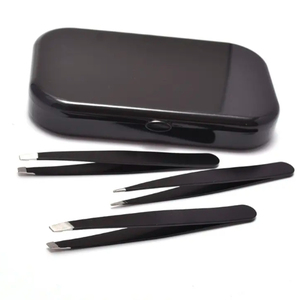 Pince à sourcils de précision en acier inoxydable avec marque privée personnalisée en gros Outil de beauté de maquillage de luxe écologique à pointe oblique - Product Image 2