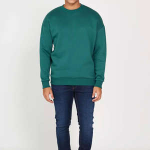 Wholesale Cotton Fabric Pullover Men's Sweatshirts Customize Logo Long Sleeve Drop Shoulder Street Style Sweatshirts <b>For</b> Unisex - Product Image 6