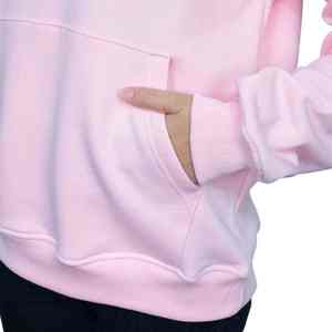 Sudadera con capucha extragrande rosa para bebé para mujer, sudadera de manga larga suave y acogedora para uso diario informal - Product Image 5