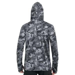 Sweat à capuche de pêche à manches longues OEM ODM avec masque, impression personnalisée par sublimation, protection UV, sweat à capuche - Product Image 4