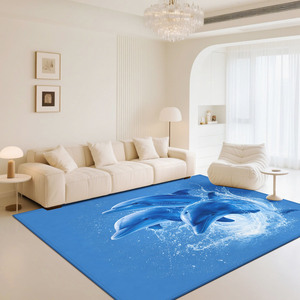 Tapis de salon personnalisé imprimé pour le salon et la chambre à coucher, tapis en polyester antidérapant - Product Image 5