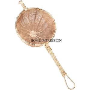 Passoire à thé et à café en métal robuste plaqué or de haute qualité avec poignée en bois accessoires de cuisine fournitures de qualité supérieure - Product Image 6