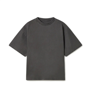 แฟชั่นใหม่เสื้อยืดผู้ชายผ้าฝ้าย100% 2025ขนาดใหญ่เข้ารูปกว้างมีผ้าถักขาวดำ - Product Image 1