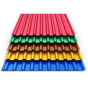 painel de construção de casas folha de telhado de papelão ondulado galvanizado pré-pintado revestido de cor PPGI