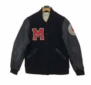 Style Custom Varsity <b>Jacket</b>/<b>Men's</b> Melton Wool Varsity <b>Jackets</b> Wholesale Letterman <b>Jacket</b> with <b>Leather</b> Sleeves - Product Image 2