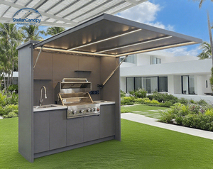 Nouveau <span class=keywords><strong>camping</strong></span> cuisine extérieure ensemble extérieur armoires extérieures île barbecue <span class=keywords><strong>avec</strong></span> évier - Product Image 6