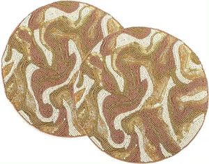 Napperon de Table perlé de luxe à la main coureurs écologiques tapis de Table napperon coquille nacre beau napperon perlé - Product Image 4