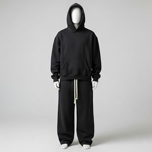 ชุดฮู้ดดี้ผู้ชายสำหรับฤดูหนาว ผ้าหนานุ่ม สไตล์ลำลอง ชุดกีฬาผ้าฝ้ายฟลีซ คุณภาพสูง ราคาคุ้มค่า MOQ ต่ำ - Product Image 3