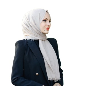 Women Adult Hijab <b>Scarf</b> Shawl Traditional Islamic Clothing Muslim Woman Agungroup Multi Colors Cotton 75*180 Cm Spring - Product Image 1