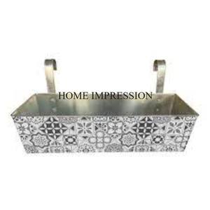 Wholesale Supplier Garden Ware Decorating Flower <b>Planters</b> and Pots Made Of Galvanized Grey Color Indoor Plants <b>Planter</b> and Pots - Product Image 5