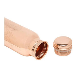 Botella de cobre de la mejor calidad y más vendida con tacto plateado para mejorar la salud y deportes reutilizables gratuitos al aire libre beneficios para la salud Metal - Product Image 3