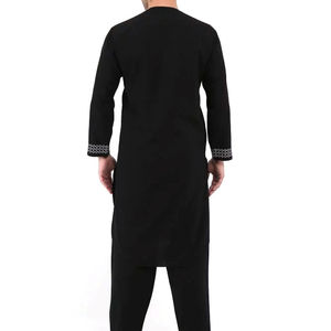 Men Light Blue Color Afghani Style Shalwar Kameez with Waistcoat in <b>Silver</b> Color Best Selling - Product Image 6