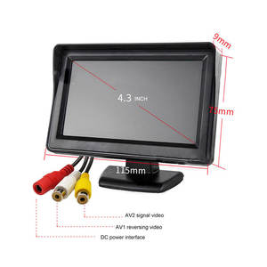 Moniteur de rétroviseur de voiture LCD TFT couleur 4,<span class=keywords><strong>3</strong></span> pouces de haute qualité avec livraison rapide, écran 16:9 pour caméra <span class=keywords><strong>DVD</strong></span> VCR DC 12V - Product Image 5