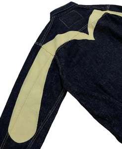 แจ็คเก็ตยีนส์ผ้าแคนวาสทรงโอเวอร์ไซส์สไตล์ญี่ปุ่น โกธิค ฮิปฮอป เรโทร  แบบ unisex  สีสั่งทำได้  กันลม มีฮู้ด  แขนยาว  สไตล์ลำลอง - Product Image 5