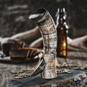 ASSISTANT HORN MUGS INDIA FACTORY PRODUITS ARTISANAUX Tasse à boire en corne Nouveau design Corne naturelle Original Viking Drinking - Product Image 1