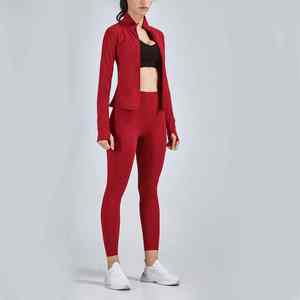 Conjunto de ropa de gimnasia de dos piezas para mujer, camiseta sin mangas y mallas, conjunto de Fitness, ropa de entrenamiento OEM personalizada para mujer, Yoga Se - Product Image 1