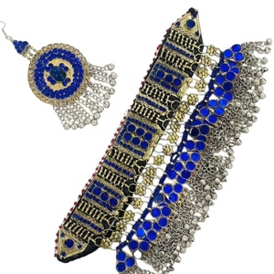 Parures de bijoux tribaux afghans Kuchi vintage et élégantes, légères, collier et boucles d'oreilles afghans pour adultes, pour fêtes et fiançailles - Product Image 1